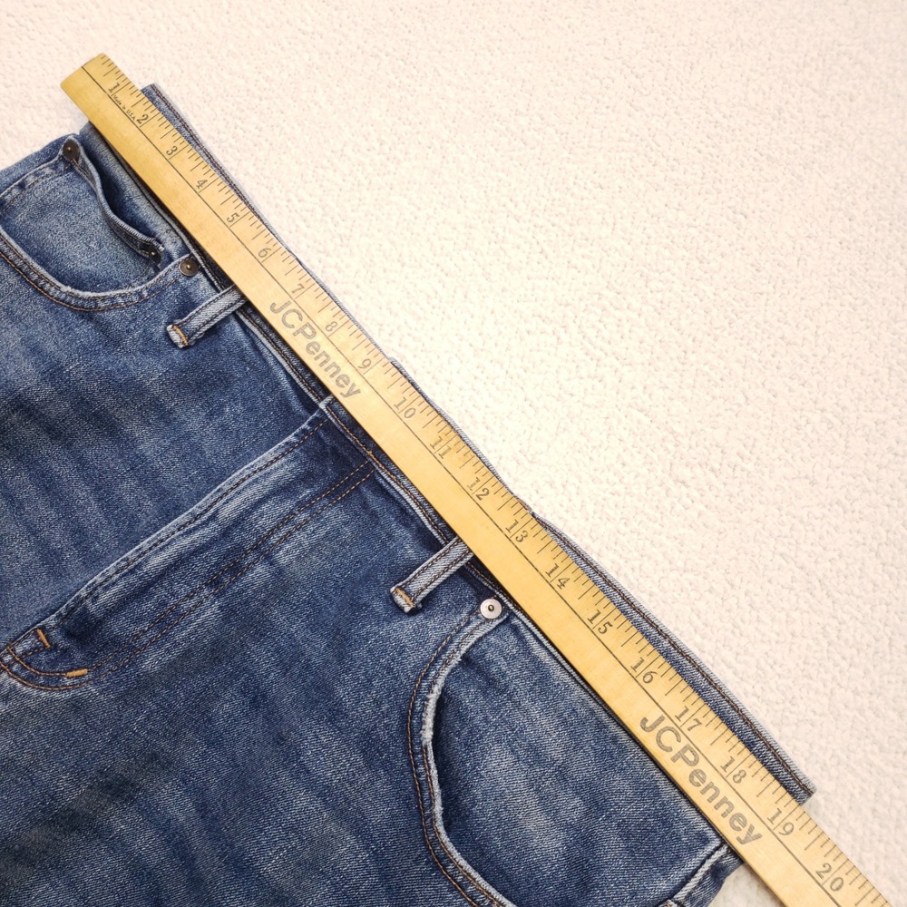 Madewell Selvedge 1991 Straight Jeans Mens 38x34 Blue Medium Wash Stretch Denim - Picture 6 of 12